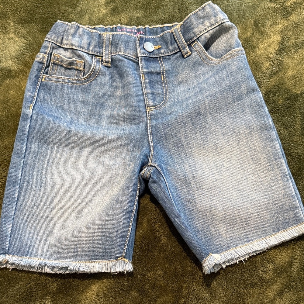 The Children's Place Frayed Hem Blue Denim Shorts